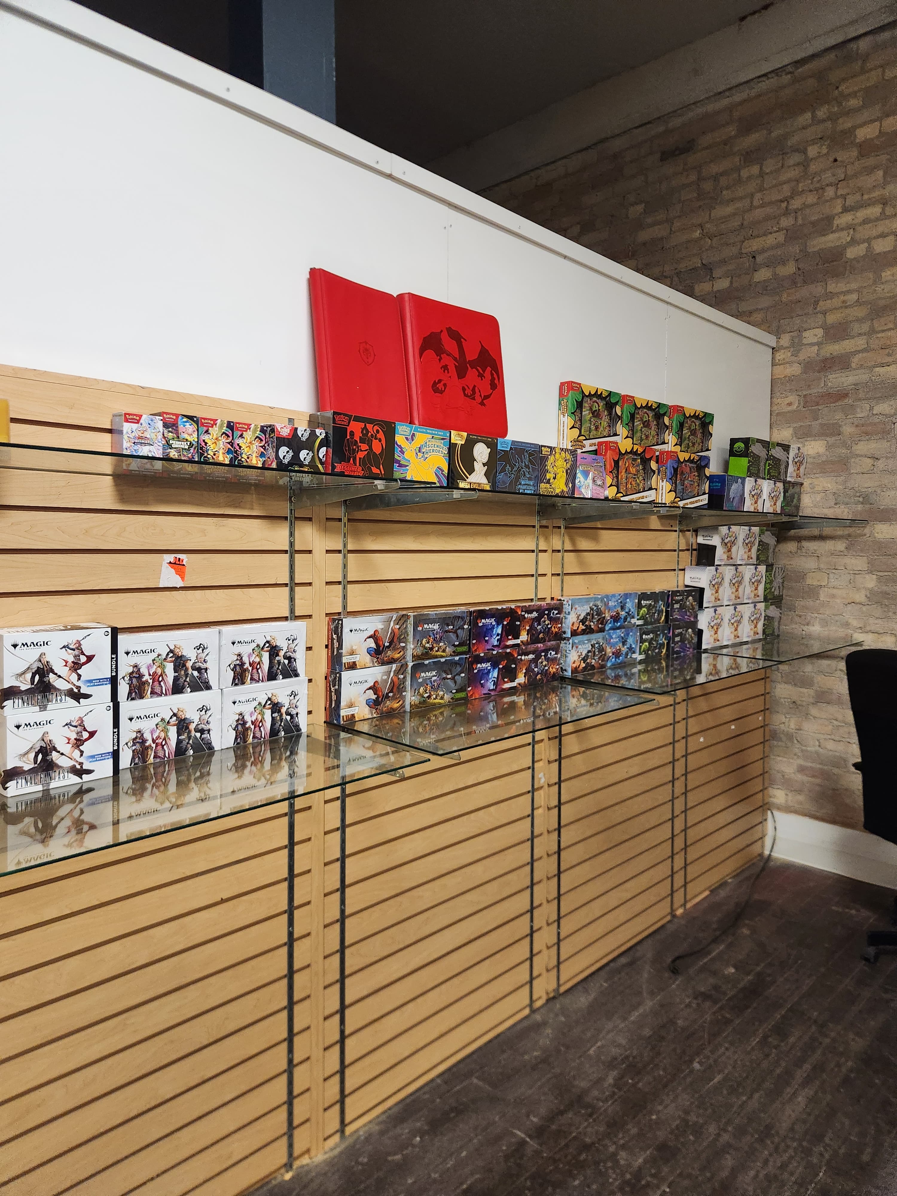 Magic: The Gathering product selection at The Wolf Den in Montgomery, Minnesota